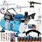 Cool Runner II Dual Fan Air Compressor Airbrushing System with 3 Airbrushes - 6 Primary Opaque Colors Acrylic Paint - How To Guide